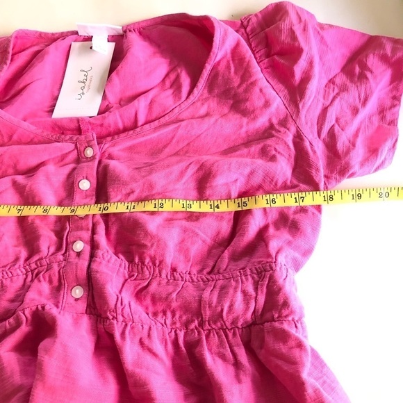 Ingrid & Isabel Maternity Pink Short Sleeve Woven Mini Maternity Dress Size S - Picture 8 of 11